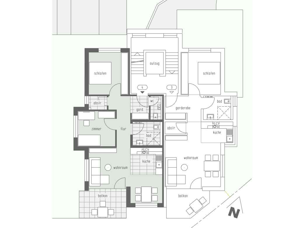 Wohnung 4 im Mehrfamilienhaus Hohbuch