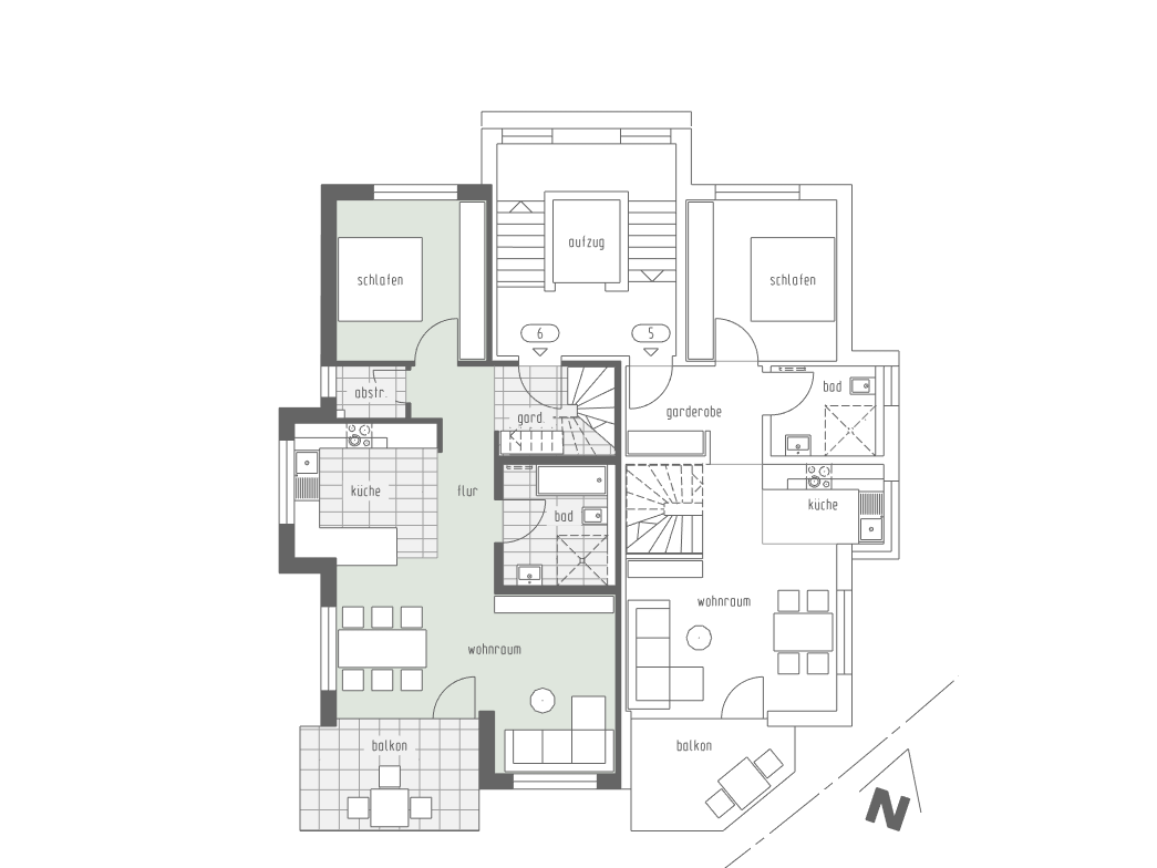 Wohnung 6 im Mehrfamilienhaus Hohbuch